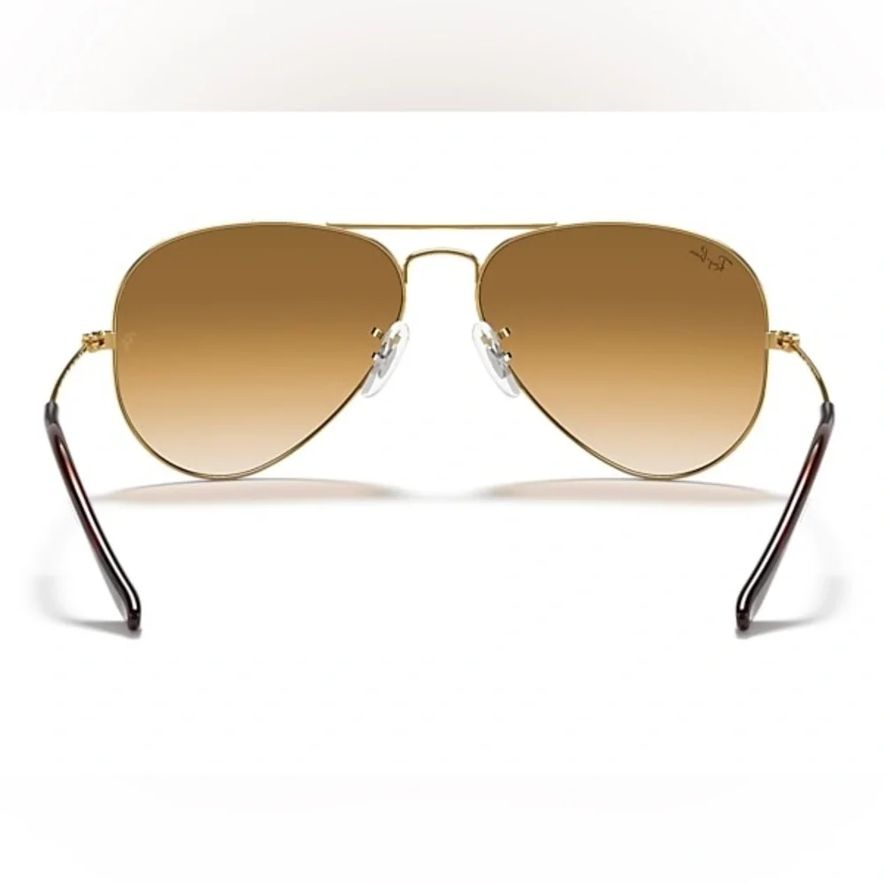 Ray-Ban Rb3025 AVIATOR CLASSIC Gradient Light Brown Gold Air Force Sunglasses OS - Picture 3 of 9